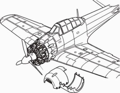 CMK 4131 A6M5 Zero - engine set for HAS 1/48