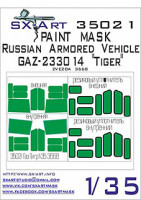 Sx Art 35021 GAZ-233014 'Tiger' Маска для окрашивания (ZVE 3668) 1/35