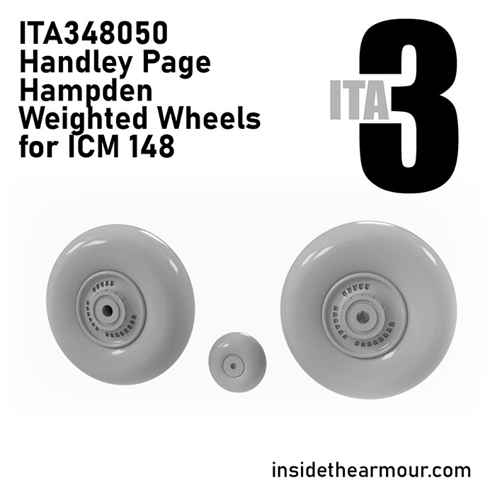 Inside the Armour ITA348050 Handley-Page Hampden B Mk.I weighted wheels 1/48