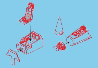 CMK 7214 F-104G Starfighter-interior set for Rev 1/72