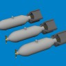 Eduard 6481083 BRASSIN P-40 100lb M30 US bombs PRINT (EDU) 1/48