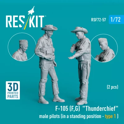 Reskit F72057 F-105 F,G 'Thunderchief' male pilots (2 pcs.) 1/72