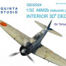 Quinta studio QD32024 A6M2b (Mitsubishi prod.) (для модели Tamiya) 3D декаль интерьера кабины 1/32