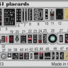 Eduard 32760 P-61 placards