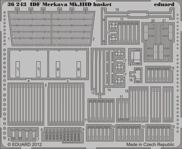 Eduard 36243 SET IDF Merkava Mk.IIID basket (MENG) 1/35