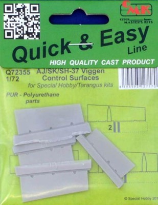 CMK Q72355 AJ/SK-SH-37 Viggen Control Surfaces (TAR/SPH) 1/72