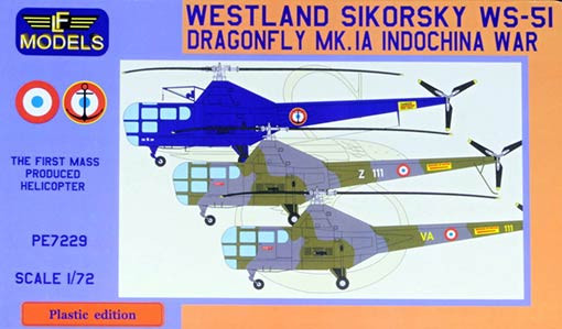 Lf Model P7229 West.Sikorsky WS-51 Dragonfly Mk.1A Indochina 1/72