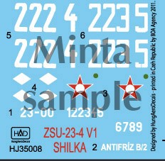 HAD J35008 Decal ZSU-23-4 V1 Shilka (Hungarian) 1/35