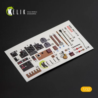 Reskit K32008 Ki-61-I interior 3D decals (HAS) 1/32