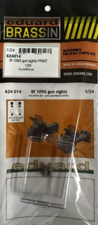 Eduard 624014 BRASSIN Bf 109G gun sights PRINT (AIRF) 1/24