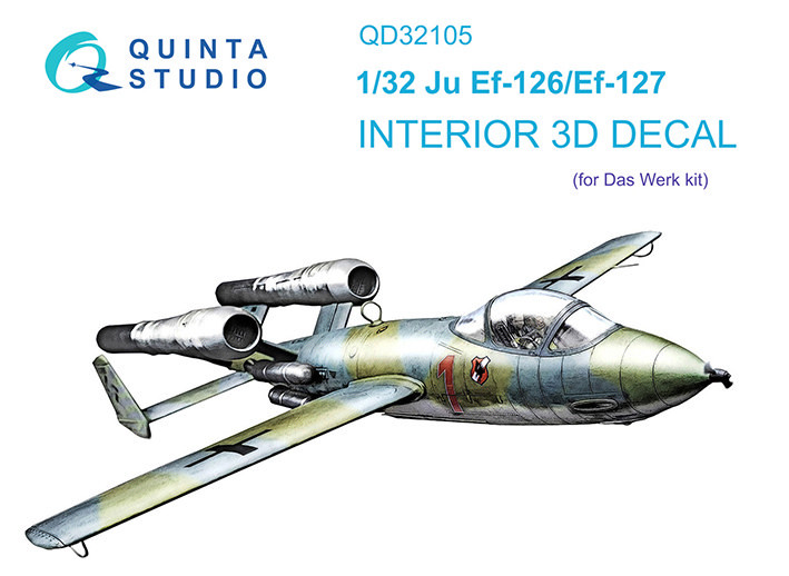 Quinta studio QD32105 Ju EF 126/EF 127 (Das Werk) 3D Декаль интерьера кабины 1/32