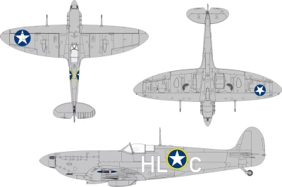 Eduard JX349 Mask Spitfire Mk.Vb early US nat.insignia 1/32