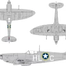 Eduard JX349 Mask Spitfire Mk.Vb early US nat.insignia 1/32