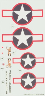 LF Model C3219 Decals Macchi C.202 Captured (P.C.M.) 1/32