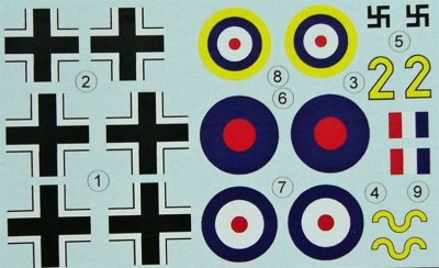 LF Model C4828 Decals Captured Bf 109F Part I. (HAS/ZVE) 1/48