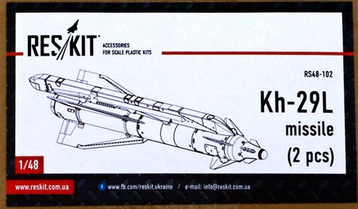 Reskit RS48-0102 Kh-29L (AS-14A 'Kedge') missile (2 pcs.) 1/48
