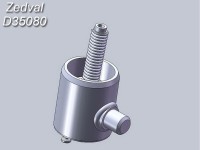 Zedval D35080 Антенный ввод радиостанции 9-Р с бронировкой (для T-34, СУ-100) 1/35