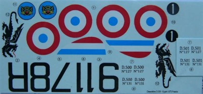 LF Model C72128 Decals D.501 over France - Part 2 (SMER/HELL) 1/72