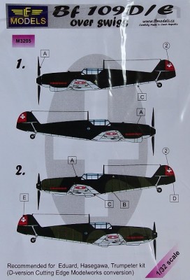 LF Model M3205 Mask Bf 109D/E over Swiss (EDU/HAS/TRUMP) 1/32