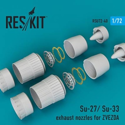 Reskit RSU72-0040 Su-27/ Su-33 exhaust nozzles (ZVEZDA) 1/72