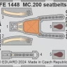 Eduard FE1448 MC200 seatbelts STEEL (ITA) 1/48