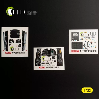 Reskit K32062 A-7D CORSAIR II - interior 3D (TRUMP) 1/32