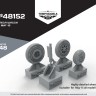Temp Models 48152 Колеса шасси Миг-15 1/48