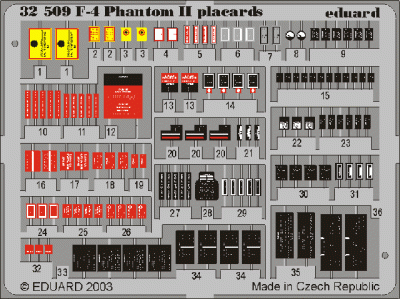 Eduard 32509 F-4 placards