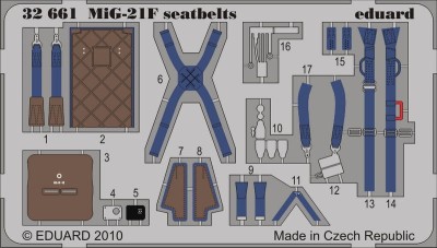 Eduard 32661 Mig-21F KM1 seatbelts TRU