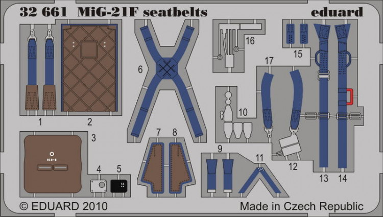 Eduard 32661 Mig-21F KM1 seatbelts TRU