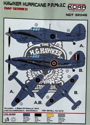 Kora Model KORNDT32046 Decals Hawker Hurricane PR Mk.IIC RAF Service 1/32