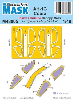 Special Hobby M48005 AH-1G Cobra Mask 1/48