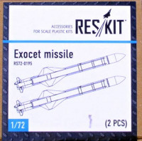 Reskit RS72-0195 Exocet missile - 2 pcs. (ACAD,ITAL,REV) 1/72
