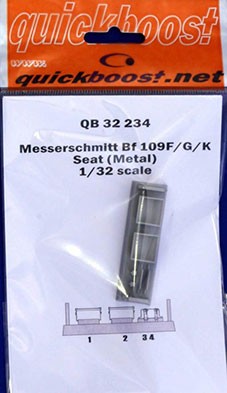 QuickBoost QB32234 Bf 109F/G/K seat (metal type) 1/32