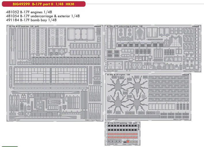 Eduard BIG49299 B-17F part II (HKM) 1/48