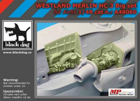 BlackDog A48060 Westland Merlin HC 3 BIG engine set (AIRFIX) 1/48