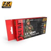 AK Interactive AK-03070 Набор краской униформа солдат армии США времён 2 МВ