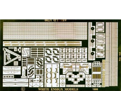 White Ensign Models PE 0730 ASKOLD use to detail Modelkrak/WSW/Combrig pre-dreadnought kits 1/700