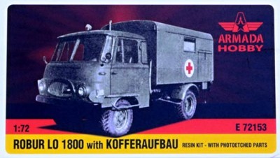 Armada Hobby E72153 ROBUR LO 1800 w/Kofferaufbau (resin k. w/ PE) 1/72