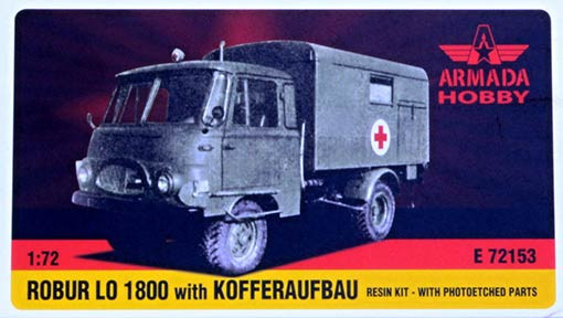 Armada Hobby E72153 ROBUR LO 1800 w/Kofferaufbau (resin k. w/ PE) 1/72