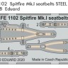 Eduard FE1112 1/48 Spitfire Mk.I seatbelts STEEL (EDU)
