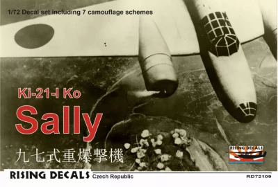 Rising Decals 72109 Decal Ki-21-Ia 'Sally' (7x camo) 1/72