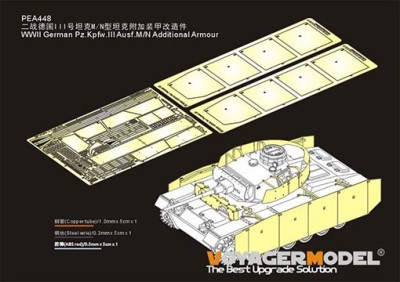 Voyager Model PEA448 WWII German Pz.Kpfw.III Ausf.M/N Additional Armour(For TAKOM) 1/35