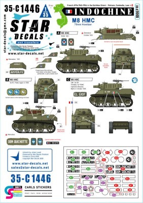 Star Decals 35-C1446 Indochine # 8 French M8 75mm HMC 1/35