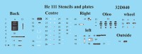 Aims AIMS32D040 Heinkel He-111H-6 Stencils and Plates 1/32