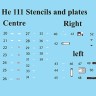 Aims AIMS32D040 Heinkel He-111H-6 Stencils and Plates 1/32