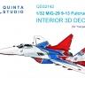 Quinta studio QD32142 МиГ-29 9-13 (Trumpeter) 3D Декаль интерьера кабины 1/32