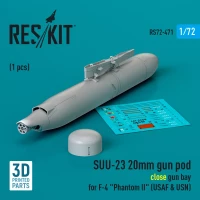 Reskit 72471 SUU-23 20mm gun pod (close gun bay) 1/72