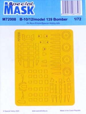 Special Hobby M72008 1/72 Mask for B-10/12/model 139 Bomber (SP.HOBBY)