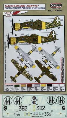 Kora Model NDT48047 Decals MC.200 Saetta Rec.Fighters over Russia 1/48